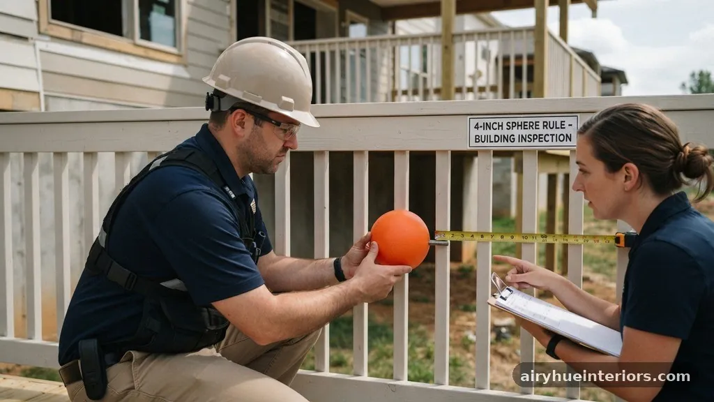 Best Practices for Consistent Spacing - The 4-Inch Sphere Rule: Why Building Inspectors Fail Wider Baluster Gaps