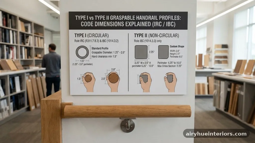 The Role of the IRC and IBC - Type I vs Type II Graspable Handrail Profiles: Code Dimensions Explained