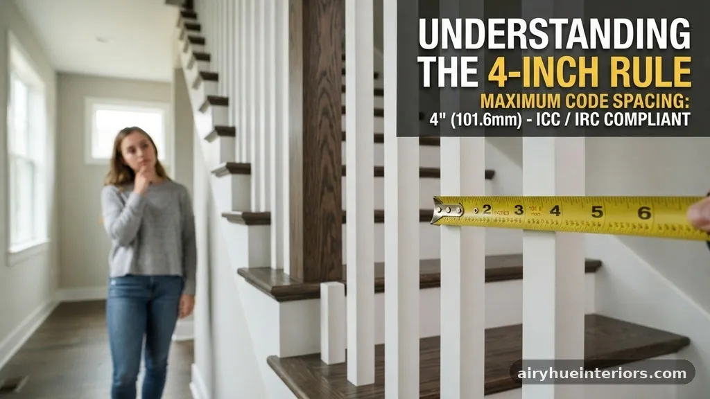 What Is the Maximum Code Spacing Between Stair Railing Balusters?
