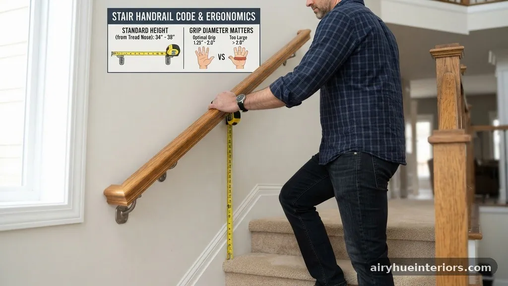 Why Grip Diameter Matters - What Is the Standard Code Height for a Stair Handrail from Tread Nose?
